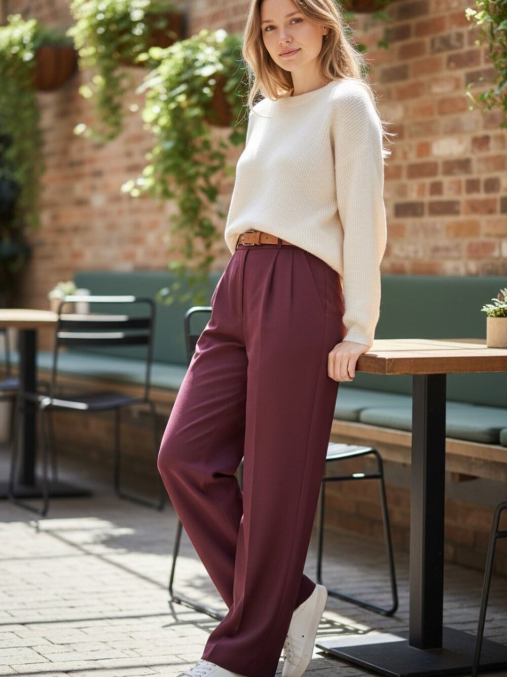 Talbots Raspberry Wide Leg Dress Pants 16 100% Wool Made in USA Lined Old Money